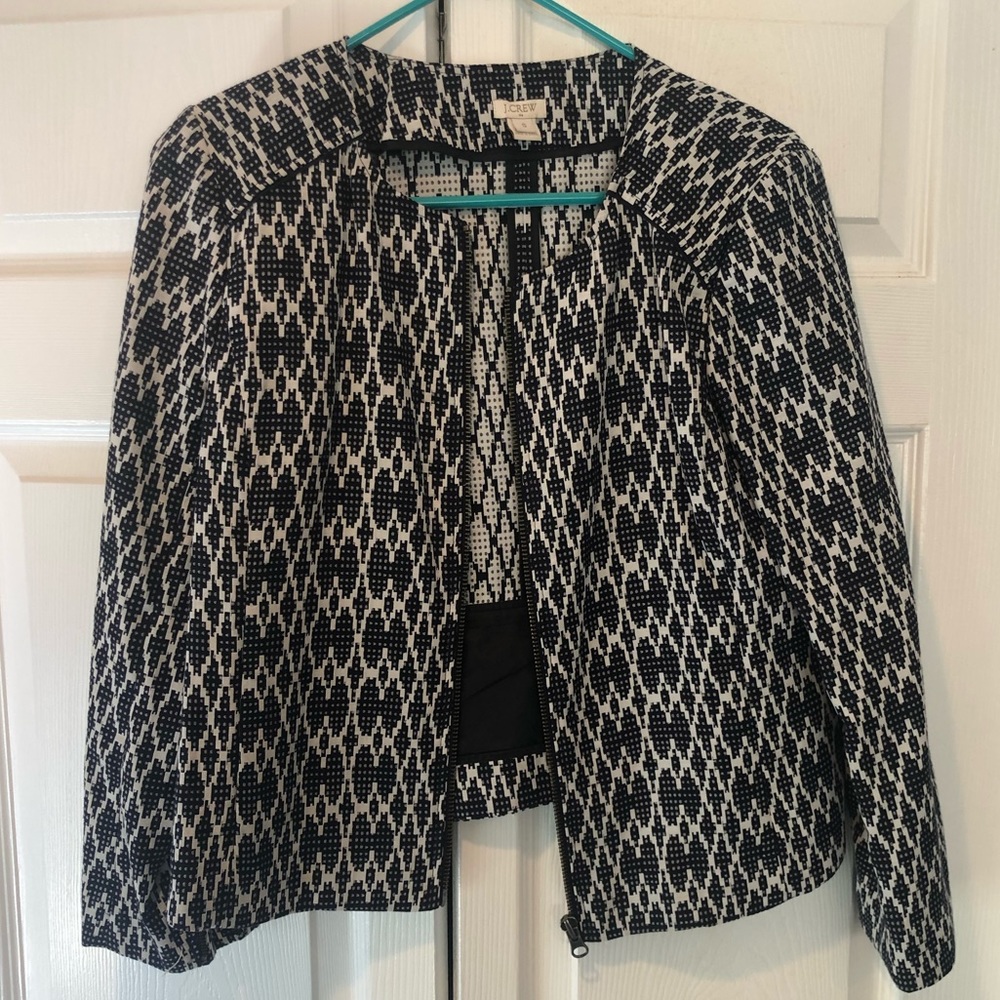 J Crew Jacquard Jacket -  cute pattern!